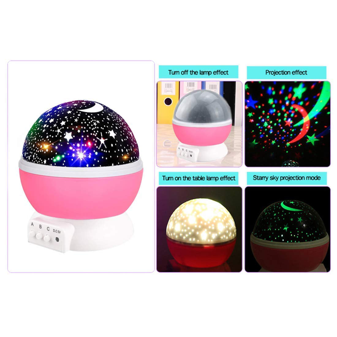 SUIBIAN Star Projector Lamp Led The Charge Rotating Atmosphere Nightlight Gifts Children Birthday Gift