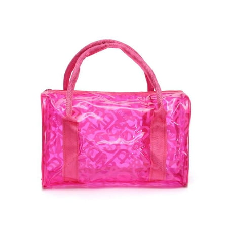 Transpa Handbag Clear Waterproof Jelly Tote Travel Makeup Wash Beach Bag