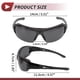 thumbnail image 4 of Gafas de motocicleta únicas 1 Pc, gafas de sol ciclismo de tri-acetato de celulosa PC, lentes gris oscuro, marco negro y gris, 4 of 6