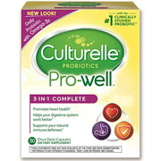 Angle View: 6 Pack Culturelle Probiotics Pro-Well 3-in-1 Complete Dietary Supplement - 30 CT