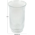 thumbnail image 3 of DecMode Glass Ribbed Fluted Candle Holder, 3 of 9