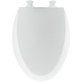 thumbnail image 3 of Mayfair Lift off Elongated Enameled Wood Open Front Toilet Seat in White, 3 of 8