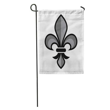 Fleur De Lys Emblem - LADDKE Antique Fleurs De Lis Symbol Badge Classic Contour Elegance Emblem Garden Flag Decorative Flag House Banner 12x18 inch