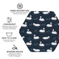 thumbnail image 4 of Pofeuu Cartoon Swan Print Leather Coasters Set of 6, Round Cups Mugs Mat Pad for Home Kitchen Heat Resistant Drink Coasters,Hexagon, 4 of 7
