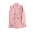 thumbnail image 7 of Gmluru Blazers For Women Trendy Pink Long Sleeve Lapel Solid Color Fake Pocket Suit Jacket Lightweight Suit Xs-3XL, 7 of 7
