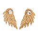 thumbnail image 1 of ADDHAT Pendientes Colgantes De Pluma De Ángel Dorados Adornados Con Rhinestone Para Regalo Y Uso Casual, 1 of 5