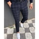 thumbnail image 2 of Hombres Impreso Plaid Stripe Casual Pequeño Pantalones, 2 of 7