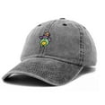 thumbnail image 5 of Dalix Sorcerer Frog Embroidered Cap Cotton Baseball Cute Cool Dad Hat Womens in Washed Black, 5 of 5