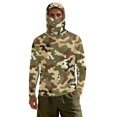 thumbnail image 2 of Bulopur Camo Print Men’s Rash Guard Fishing Shirt with Hood, UPF 50+ Sun Protection, Lightweight Long Sleeve Top with Breathable Face Mask, 2 of 8