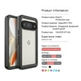 thumbnail image 3 of for Google Pixel 9 Waterproof Case - Shockproof Dustproof Case with Built-in Clear Screen Protector, Full Body Heavy Duty Sealed Protective Cover for Google Pixel 9,Black, 3 of 10