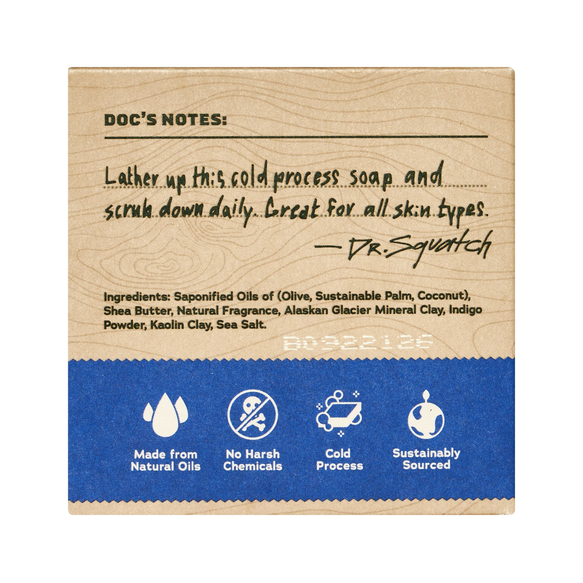 Dr. Squatch Men's Soap, Natural Bar Soap for Men, Fresh Falls, 5 oz