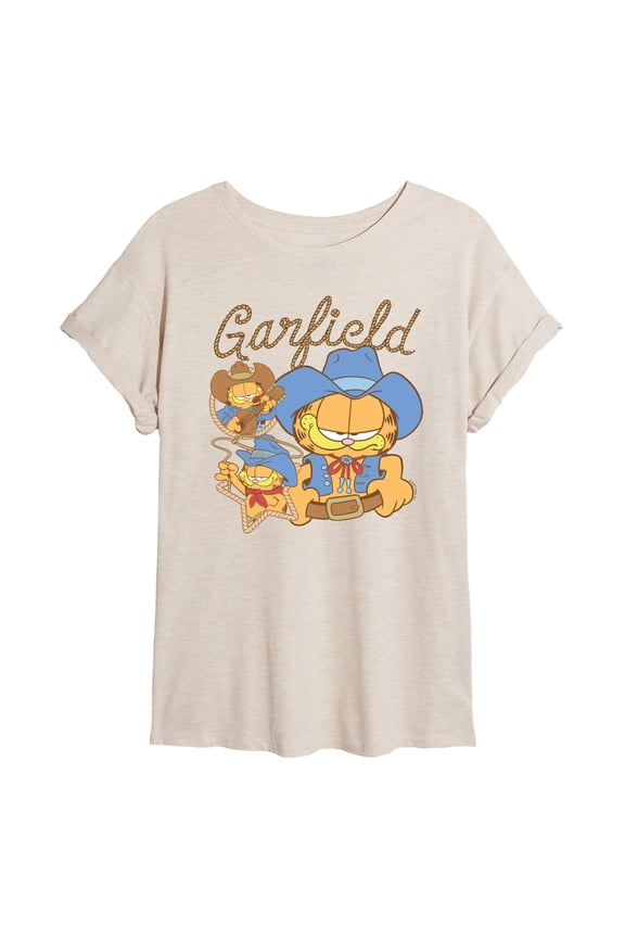 - Western Garf - Juniors Oversized Graphic T-Shirt
