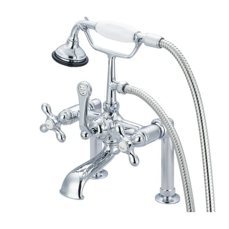 Water Creation Vintage Classic F6-0006 Deck Mount Tub Faucet and Handheld Shower