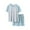 Light Blue, variant on Women's Pajama Sets Summer Casual Loose Lounge Set Plus Size Sleepwear Modal Soft Loungewear, Built-in Bra Padded Short Sleeve T-Shirt Tops and Shorts for Women 2 Piece Pj Sets