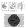 thumbnail image 2 of High quality NEMA 10-50R American Industrial Three-Pole Power Socket 50A, 2 of 5