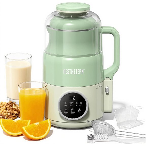 AESTHETERN AES-NMM-GN Nut Milk Maker Machine, High-Speed Blender with 8 Presets