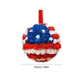 thumbnail image 3 of Dxssxc Patriotic Wreath for Front Door, Handcrafted American Flag Decoration, Memorial Day, July 4th, Veterans Day Decor, Indoor Outdoor Use, 7.5Inch Spherical Wreath for Home, Window, or Wall, 3 of 6