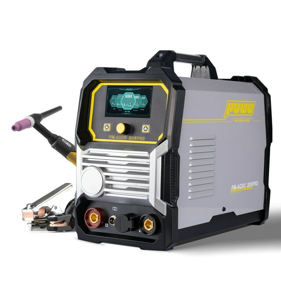 PUWU TIG Welder  5 In 1 TIG Welding Machine MMA/DC-TIG/AC-TIG/DC-PULSE/AC-PULSE, 110V/220V Dual Voltage with Large Digital Display