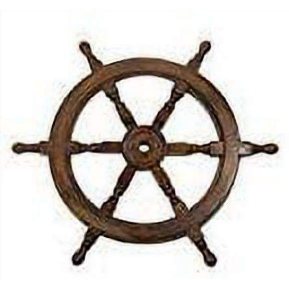 Wooden Ship Wheel, 24" II - Nautical Decor