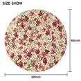 thumbnail image 6 of Multicolor Christmas Floral Pattern Round Tablecloth 60"x60",Wrinkle Wipeable Table Cloth for Kitchen Dining Room Picnic Patio Party, 6 of 6