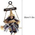 thumbnail image 2 of Señal de bienvenida con colgante de bruja, accesorios para casas embrujadas y sombrero amarillo., 2 of 5