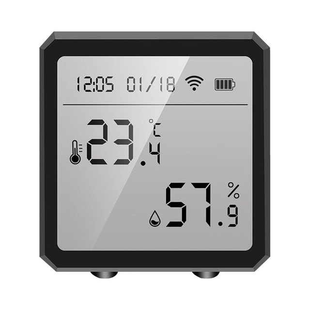 Seitruly Pantalla Digital Tuya, Sensor de temperatura y humedad, WiFi, termómetro LCD, ℃/℉, cambio de Control de voz, compatible con de Electrónica Tipo 6