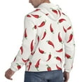 thumbnail image 6 of Pofeuu Chili Print Mens Casual Hooded Collar Drawstring Hoodies Pullover Sweatshirts Casual Long Sleeve Shirts-4X-Large, 6 of 7