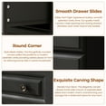 thumbnail image 5 of IDEALSOUL 4 Drawer Dresser, Retro Storage Cabinet with Large Space, Chest of Drawers for Bedroom, Hallway, Entryway, Black, 5 of 11