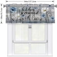 thumbnail image 4 of Grey Daisy Curtain Valance for Windows, 54x18inch Rustic Floral Seasoned with Love Rod Pocket Top Treatment Drapes for Living Room Bedroom Cafe Decor, 4 of 7