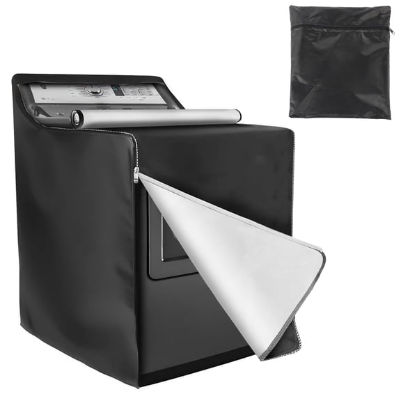 EEEkit Waterproof Washing Machine Cover, Top and Front Load Washer Dryer Cover with Storage Bag, 29x28x43", Black