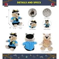 thumbnail image 4 of DolliBu Sitting Wolf Police Officer Plush Toy - Super Soft Wolf Cop Stuffed Animal Dress Up with Cute Cop Uniform and Cap Outfit - Fluffy Policeman Toy Plush Gift - 9 Inches, 4 of 7
