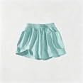 thumbnail image 2 of Asxite Plus Size Womens Pajamas Pants Elastic Waist Solid Pocket Casual Short Sleepwear, 2 of 5