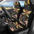 thumbnail image 2 of FOR U DESIGNS Dragonfly Flower Print Car Front Seat Cover Comfortable Car Seat Protector Wear-Resistan Auto Front Seats Only Interior Covers for Vehicle SUV Truck Sedan, Pack of 2, 2 of 7