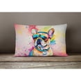thumbnail image 4 of French Bulldog Hippie Dawg Fabric Decorative Pillow 12 in x 16 in, 4 of 4