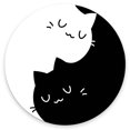 thumbnail image 1 of Mouse pad Nphuriy negro y blanco con diseño de gato 20 x 20 x 0,3 cm antideslizante, 1 of 6