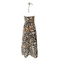 thumbnail image 4 of Babysbule Womens Summer Dresses, Women Tropical Print Halter Backless Maxi Dress Sleeveless Beach Dress, 4 of 5