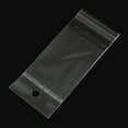 thumbnail image 2 of 200pcs OPP Cellophane Bags Rectangle Clear 10x4.5cm Hole: 8mm Unilateral thickness: 0.035mm Inner measure: 6x4.5cm, 2 of 2
