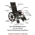 thumbnail image 2 of Silla de ruedas Drive Medical STD22RBDDA Sentra de alta resistencia con brazos de escritorio desmontables y reposapiernas abatibles, color negro, 2 of 3