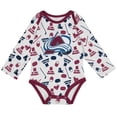 thumbnail image 2 of Infant White Colorado Avalanche Quick Learner Long Sleeve Bodysuit, 2 of 3