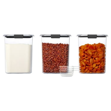 Rubbermaid Brilliance Pantry 3-Piece Set, Clear and Airtight Food and Pantry Storage Containers