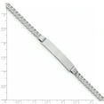 thumbnail image 3 of 14K White Gold Flat Curb Link ID Bracelet, 3 of 6