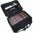 thumbnail image 4 of Makeup Train Cases Professional Travel Makeup Bag Cosmetic Cases Organizer Portable Storage Bag with Pulling Strap for Cosmetics Makeup Brushes Toiletry Travel Accessories(Upgrade), 4 of 7