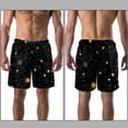 thumbnail image 3 of luoweisi Men's Beach Shorts Quick Dry Swim Trunks with Mesh Lining Galaxy Planet XL, 3 of 5