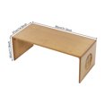 thumbnail image 2 of 31.5x14.6in Foldable Bamboo Floor Table with Chinese Landscape Carving – Tawny Finish, 22lbs Load Capacity – for Tea Ceremonies, Meditation & Decor, 2 of 12