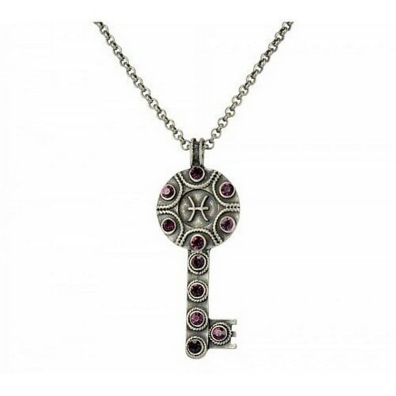 Key Zodiac Sign Necklace PISCES