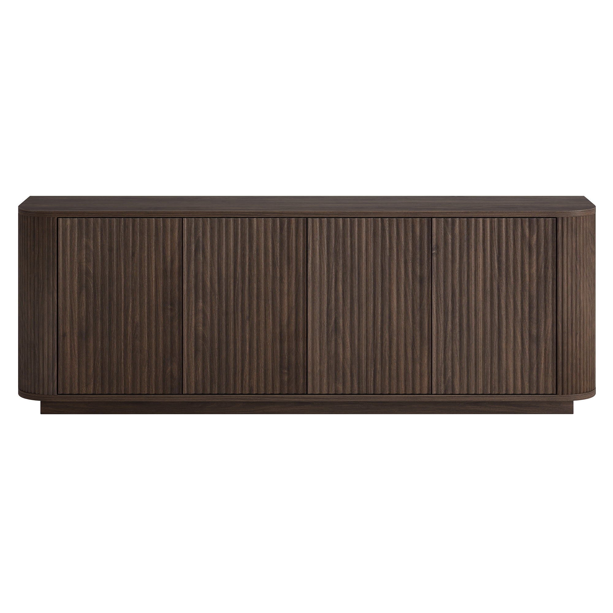Evelyn&Zoe Canton Transitional TV Stand For TVs up to 75", Alder Brown