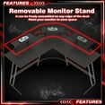 Homall LShaped Gaming Desk 47 Inches Corner Office Desk with Removable