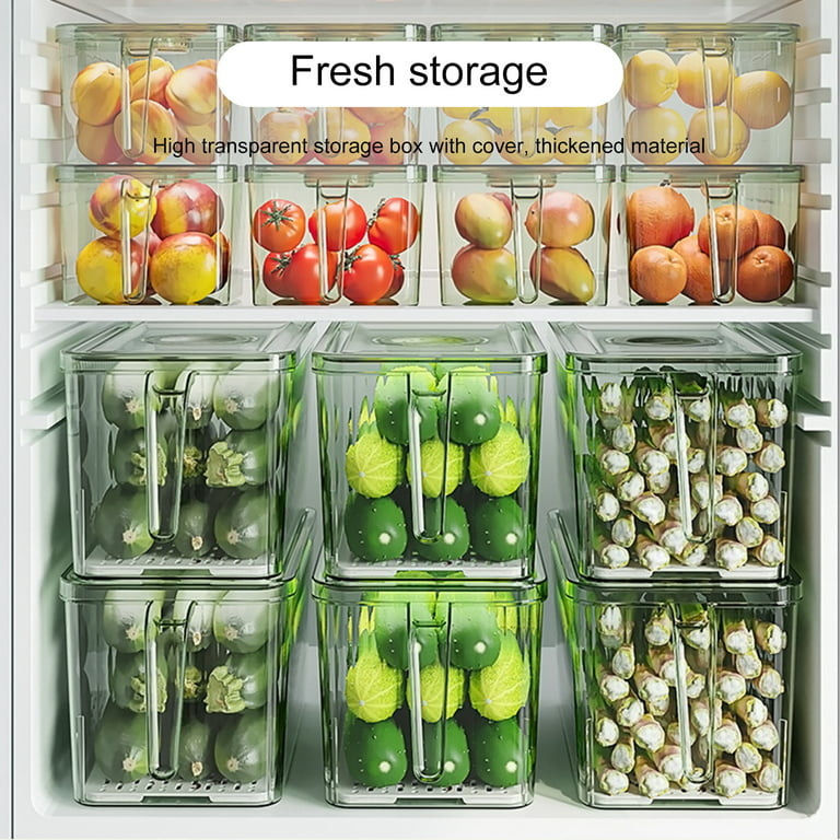 1pc Household Kitchen Restaurant Food Fruit Vegetable Dried Fruit Sealed  Preservation Box Storage Freezer Container