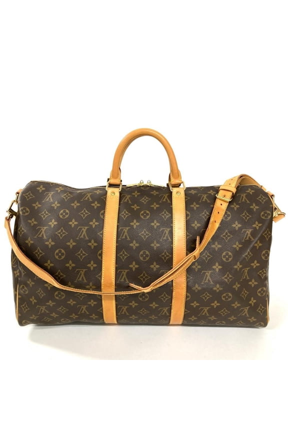 Pre-Owned Louis Vuitton Keepall 50 Bandoulire Boston Bag, Monogram Canvas and Leather,...
