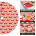 thumbnail image 6 of 48 Inch Christmas Tree Skirt – Velvet Plush Tree Mat, Soft Thickened Polyester with Red Ties, Single-Sided Printing, Available in 30in/36in/48in, Perfect for Holiday Xmas Tree Decoration, 6 of 7